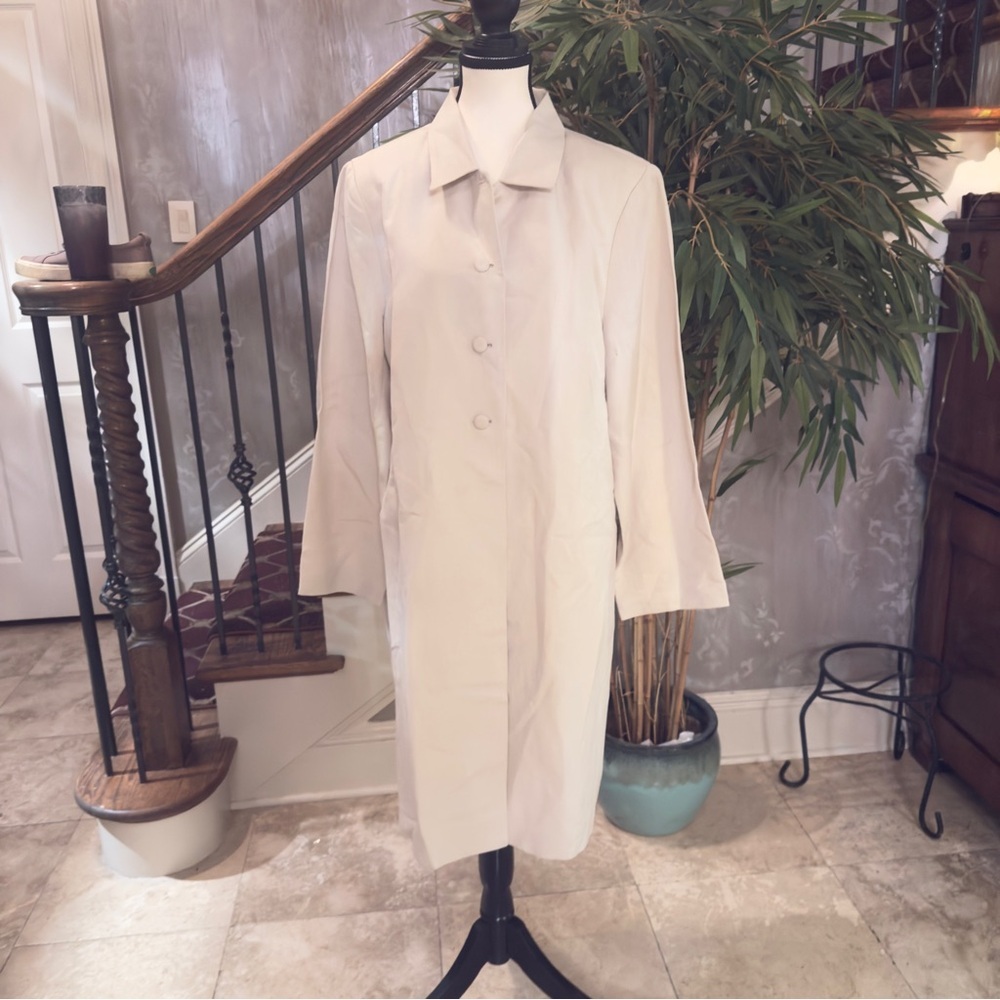 KENAR linen blend duster jacket excellent conditioner size 14. Long sleeve - Picture 11 of 16